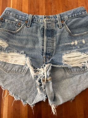 Levi's Distressed Denim Cutoff Shorts size 30